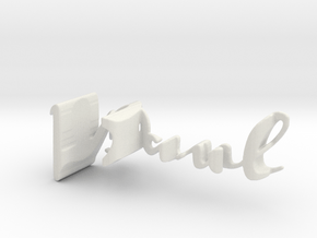 3dWordFlip: Paul/Yves in White Natural Versatile Plastic