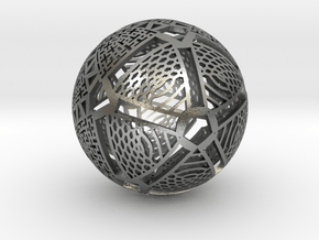 Icosahedron Projection on Sphere in Natural Silver