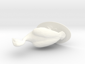 Pelican in White Processed Versatile Plastic: 1:48 - O