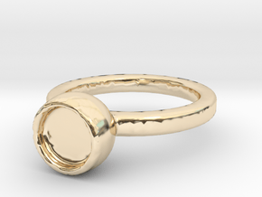 Art Ring Print for memory  in 14k Gold Plated Brass