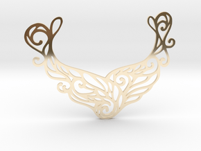 Butterfly pendant in 14k Gold Plated Brass: Large