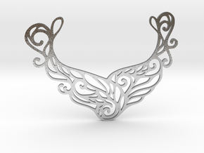 Butterfly pendant in Natural Silver: Large