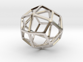 Deltoidal Icositetrahedron in Rhodium Plated Brass: Small
