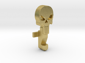 Punisher Skull Bolt Catch (Marui Style M4's) in Natural Brass