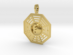 Bagua symbol 3D in Polished Brass