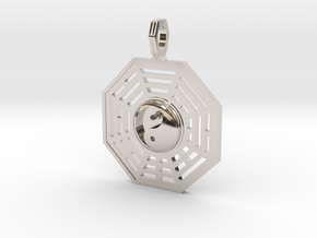 Bagua symbol 3D in Platinum