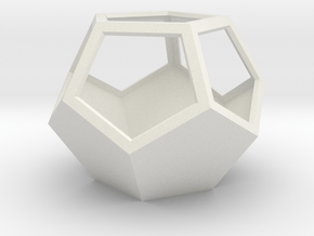 3D hexagon planter in White Natural Versatile Plastic