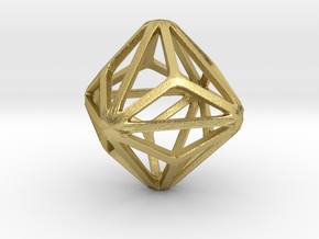 Triakis Octahedron in Natural Brass: Small