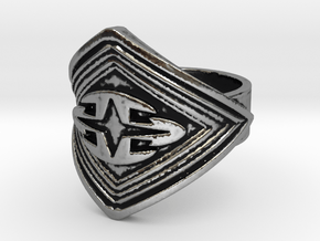 Cross signet Ring  in Antique Silver: 6 / 51.5