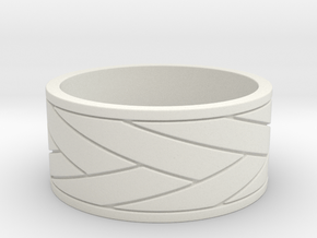 Sword wrap  Ring  in White Natural Versatile Plastic: 5.5 / 50.25