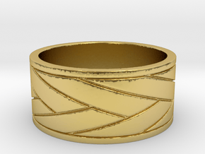 Sword wrap  Ring  in Polished Brass: 5 / 49