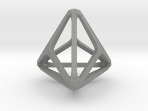 Triakis Tetrahedron in Gray PA12: Small