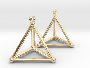 Hypersimplex Earrings in 14k Gold Plated Brass