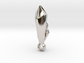 Crystal Pendant in Rhodium Plated Brass