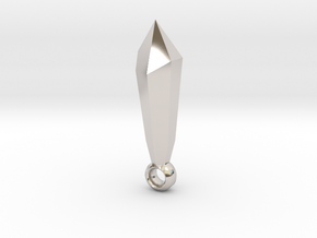 Simple Crystal Pendant in Platinum