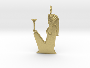 Wadjet amulet in Natural Brass