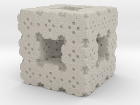 Menger Cube Fractal in Natural Sandstone