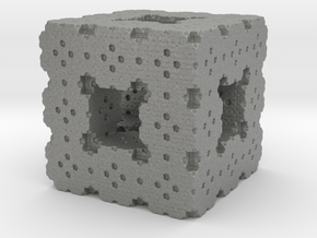 Menger Cube Fractal in Gray PA12