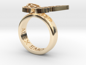 Alex Ring 25 in 14k Gold Plated Brass