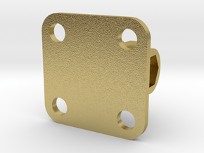 30x30 Flat GoPro Mount Thumbscrew End in Natural Brass