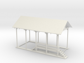 Engine Repair Shed N scale in White Natural Versatile Plastic