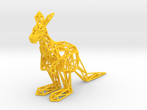 Red Kangaroo (male adult) in Yellow Processed Versatile Plastic