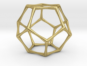 Dodecahedron  in Natural Brass