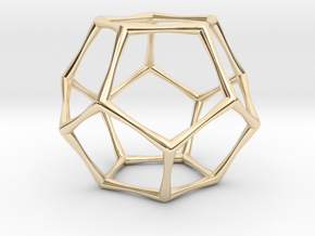 Dodecahedron  in 14k Gold Plated Brass
