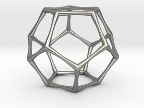Dodecahedron  in Natural Silver