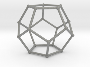 Thin Dodecahedron with spheres in Gray PA12