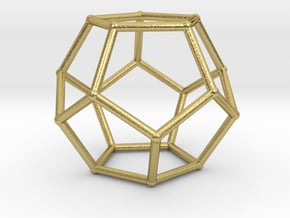 Medium Dodecahedron in Natural Brass