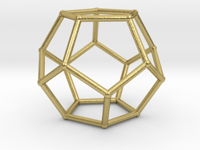Medium Dodecahedron in Natural Brass
