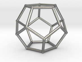 Medium Dodecahedron in Natural Silver