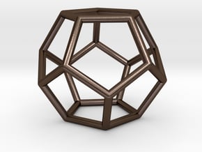Bulky Dodecahedron in Polished Bronze Steel