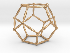 Dodecahedron with spheres in Natural Bronze