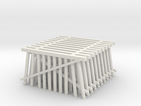 Double Track Trestle N (1:160) 10 Pack in White Natural Versatile Plastic