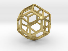 Rhombic Triacontahedron in Natural Brass: Small
