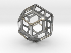 Rhombic Triacontahedron in Natural Silver: Small