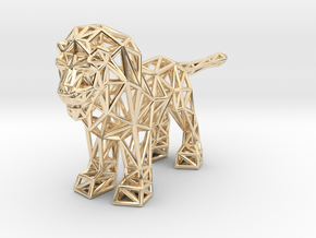 Lion (adult male) in 14k Gold Plated Brass
