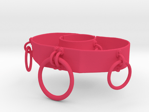 O Belt and O Bracelet Set in Pink Processed Versatile Plastic: Small