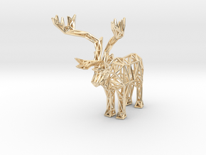 Caribou (adult male) in 14k Gold Plated Brass
