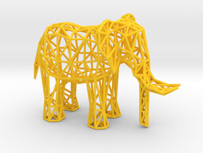 African Elephant (adult male) in Yellow Processed Versatile Plastic
