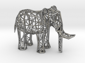 African Elephant (adult male) in Natural Silver