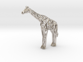 Masai Giraffe in Rhodium Plated Brass