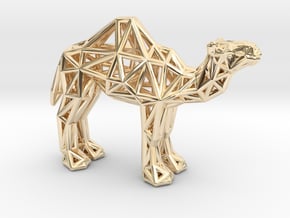 Dromedary Camel (adult) in 14k Gold Plated Brass