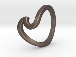 Wave Ring - 5 in Polished Bronzed-Silver Steel