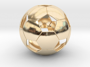 Soccer ball in 14k Gold Plated Brass