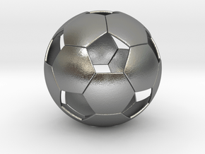 Soccer ball in Natural Silver