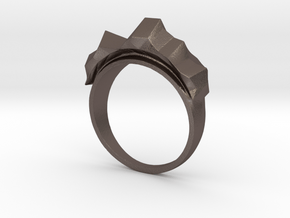 Mountain Ring in Polished Bronzed-Silver Steel: 6.5 / 52.75