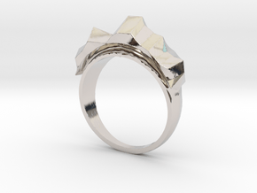 Mountain Ring in Rhodium Plated Brass: 6.5 / 52.75